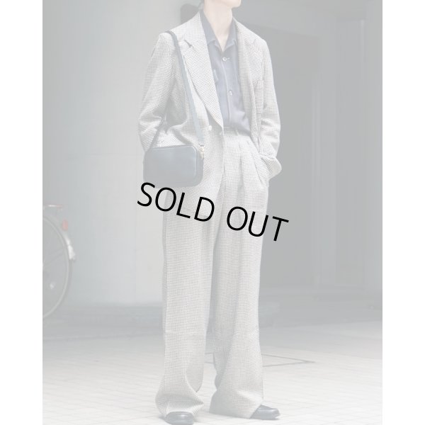 画像5: 【m's braque(エムズブラック)】TUCKED WIDE PANTS/ HOUND TOOTH