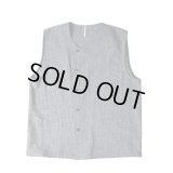 【m's braque(エムズブラック)】ASYMMETRY VEST/ BLACK CHECK