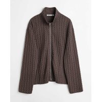 【OUR LEGACY(アワーレガシー)】SHRUNKEN FULLZIP POLO/ Indulgent Choco Cable Jaquard