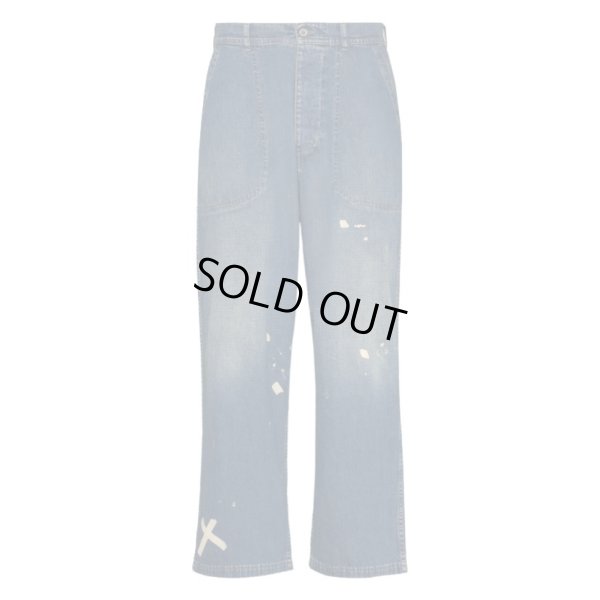 画像1: 【Maison Margiela(メゾンマルジェラ)】DISTRESSED JEANS/ GREEN CAST INDIGO