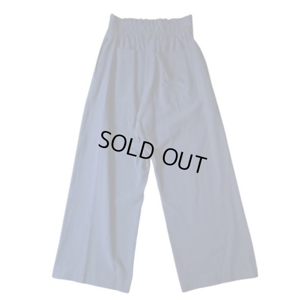 画像3: 【POSTELEGANT(ポステレガント)】COTTON LINEN STRIPE WIDE TROUSERS/ Navy Stripe