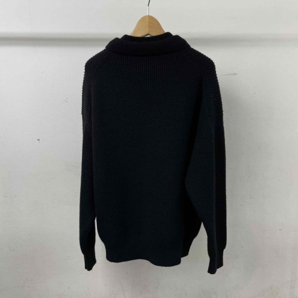 画像2: 【LES SIX(レシス)】Double Collar Sweater/ Black