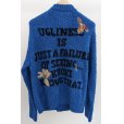 画像2: 【KHOKI(コッキ)】Embroidery-design crew-neck cardigan/ Blue (2)