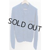 【KHOKI(コッキ)】Embroidery-design crew-neck cardigan/ Blue
