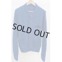 【KHOKI(コッキ)】Embroidery-design crew-neck cardigan/ Blue