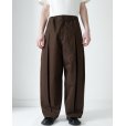 画像1: 【sage NATION(セイジネーション)】BOX PLEAT TROUSER/ BROWN (1)