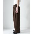 画像2: 【sage NATION(セイジネーション)】BOX PLEAT TROUSER/ BROWN (2)