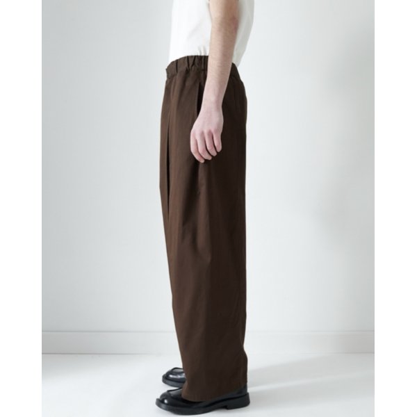 画像2: 【sage NATION(セイジネーション)】BOX PLEAT TROUSER/ BROWN