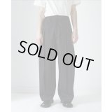【sage NATION(セイジネーション)】BOX PLEAT TROUSER/ BLACK