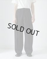 【sage NATION(セイジネーション)】BOX PLEAT TROUSER/ BLACK