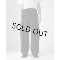 【sage NATION(セイジネーション)】BOX PLEAT TROUSER/ BLACK