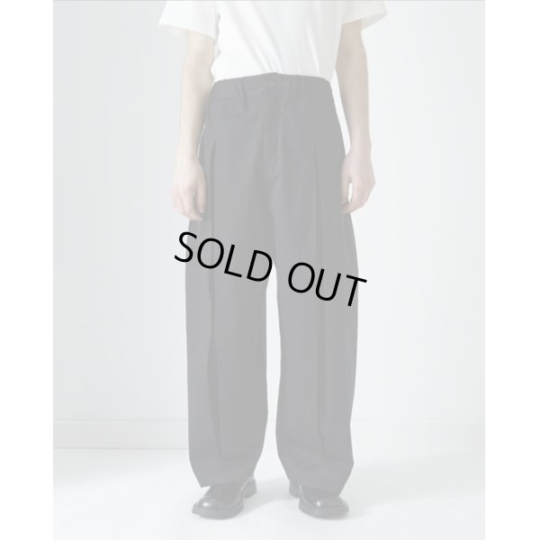 画像1: 【sage NATION(セイジネーション)】BOX PLEAT TROUSER/ BLACK