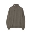 画像1: 【IRENISA(イレニサ)】 LEATHER TAB KNIT PULLOVER/ MOCHA GRAY (1)