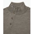 画像3: 【IRENISA(イレニサ)】 LEATHER TAB KNIT PULLOVER/ MOCHA GRAY (3)