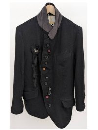 【KHOKI(コッキ)】Washed wool jacket/ Black