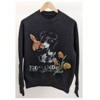 【KHOKI(コッキ)】Vintage finished sweatshirt/ Black