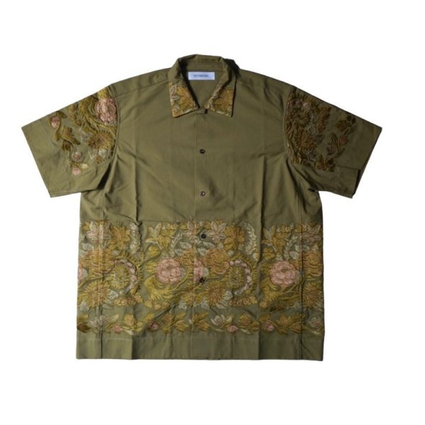 画像1: 【DIOMENE(ディオメン)】EMBROIDERED SHORT SLEEVE SHIRT/ MUSC