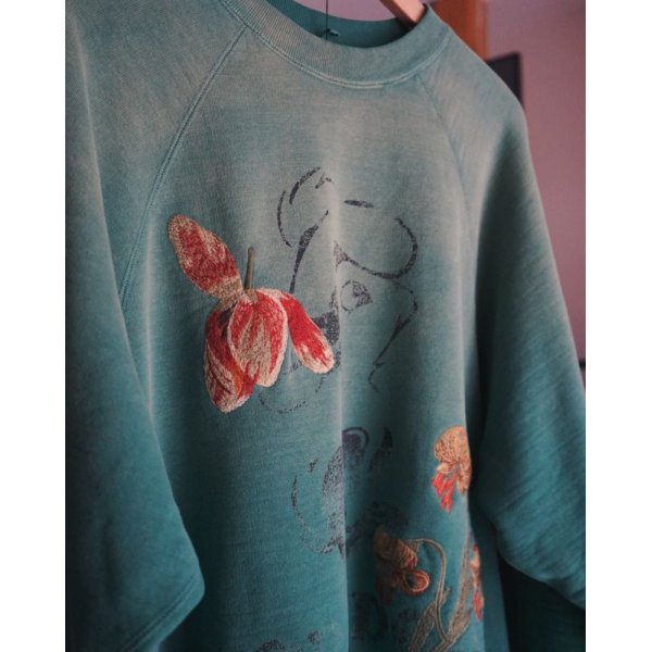 画像4: 【KHOKI(コッキ)】Vintage finished sweatshirt/ Green