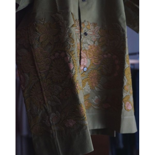 画像5: 【DIOMENE(ディオメン)】EMBROIDERED SHORT SLEEVE SHIRT/ MUSC