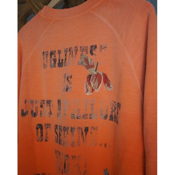 画像4: 【KHOKI(コッキ)】Vintage finished sweatshirt/ Orange