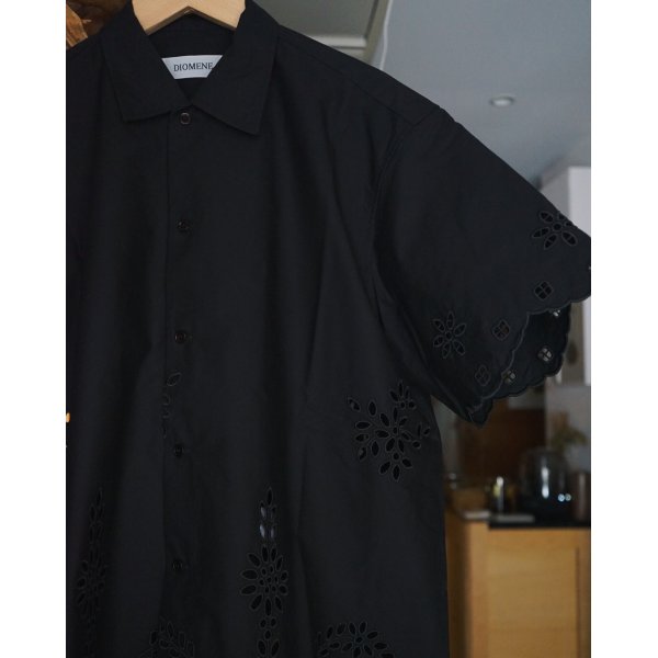 画像3: 【DIOMENE(ディオメン)】EMBROIDERED SHORT SLEEVE SHIRT/ METEORITE