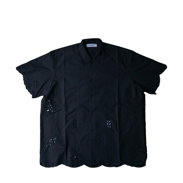 画像1: 【DIOMENE(ディオメン)】EMBROIDERED SHORT SLEEVE SHIRT/ METEORITE