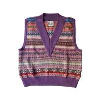 【Kota Gushiken(コウタグシケン)】JAMIESON’ S × Kota Gushiken Reversed Stitch Vest/ Purple