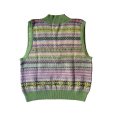 画像2: 【Kota Gushiken(コウタグシケン)】JAMIESON’ S × Kota Gushiken Reversed Stitch Vest/ Green (2)