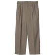 画像1: 【IRENISA(イレニサ)】TWO TUCKS WIDE TROUSERS/ MOCHA BEIGE (1)