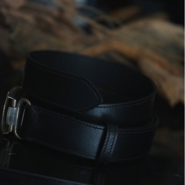 画像2: 【Rosaria Product(ロザリアプロダクト)】Vintage Buckle Belt “TIFFANY&CO” -V.H-/ Black