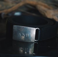 【Rosaria Product(ロザリアプロダクト)】Vintage Buckle Belt “TIFFANY&CO” -ANB-/ Black