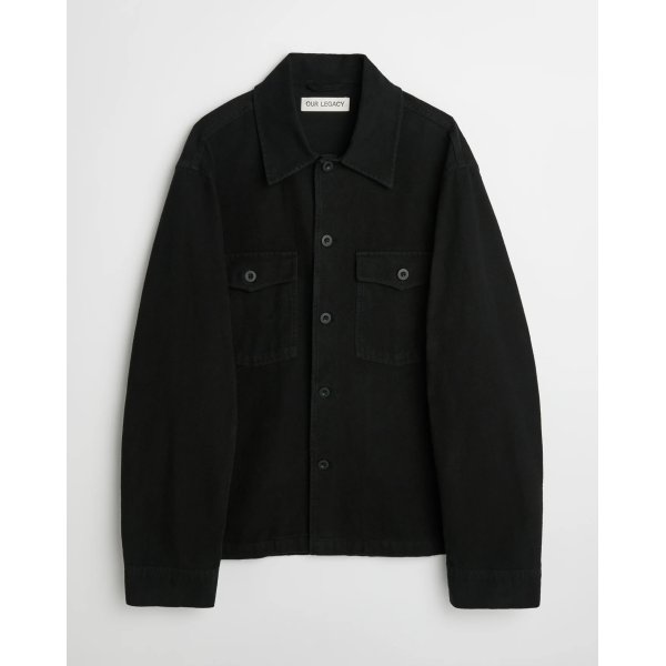 画像1: 【OUR LEGACY(アワーレガシー)】EVENING COACH JACKET/ Black Brushed Cotton