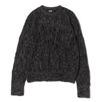 【FAF(エフエーエフ)】3D KNIT CREWNECK/ BLACK