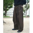 画像4: 【sage NATION(セイジネーション)】BOX PLEAT TROUSER/ BROWN (4)