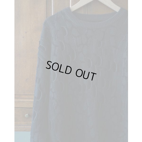 画像3: 【FAF(エフエーエフ)】3D KNIT CREWNECK/ BLACK