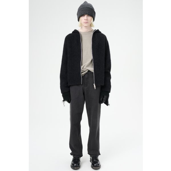 画像2: 予約商品【OUR LEGACY(アワーレガシー)】FULL ZIP HOOD/ Black Hairy Wool