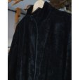 画像2: 【GABRIELA COLL GARMENTS(ガブリエラコールガーメンツ)】COTTON VELVET ZIPPER JACKET/ BLACK (2)