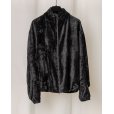 画像1: 【GABRIELA COLL GARMENTS(ガブリエラコールガーメンツ)】COTTON VELVET ZIPPER JACKET/ BLACK (1)