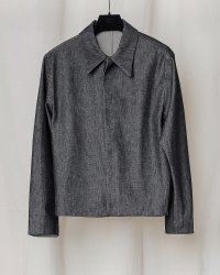 【GABRIELA COLL GARMENTS(ガブリエラコールガーメンツ)】RIGID DENIM POCKET JACKET/ BLACK DENIM