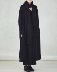 【GABRIELA COLL GARMENTS(ガブリエラコールガーメンツ)】LORO PIANA HEAVY WOOL BREASTED COAT/ BLACK