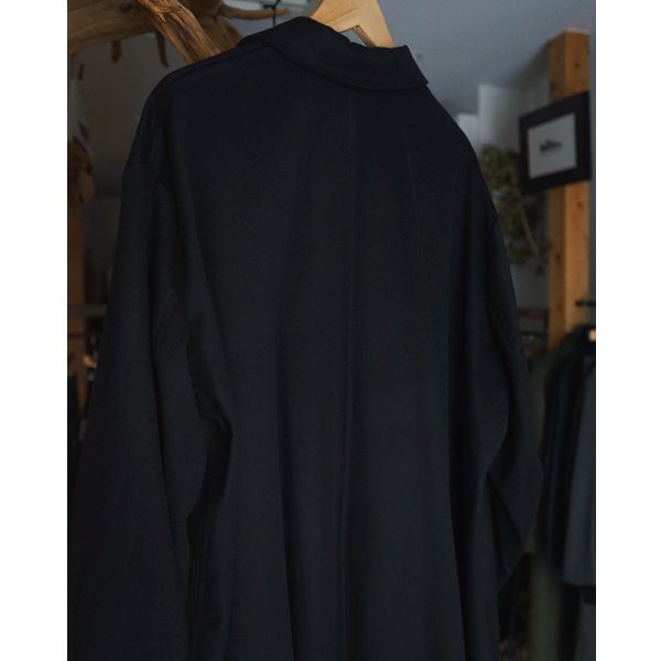 画像4: 【GABRIELA COLL GARMENTS(ガブリエラコールガーメンツ)】HEAVY WOOL BREASTED COAT/ BLACK