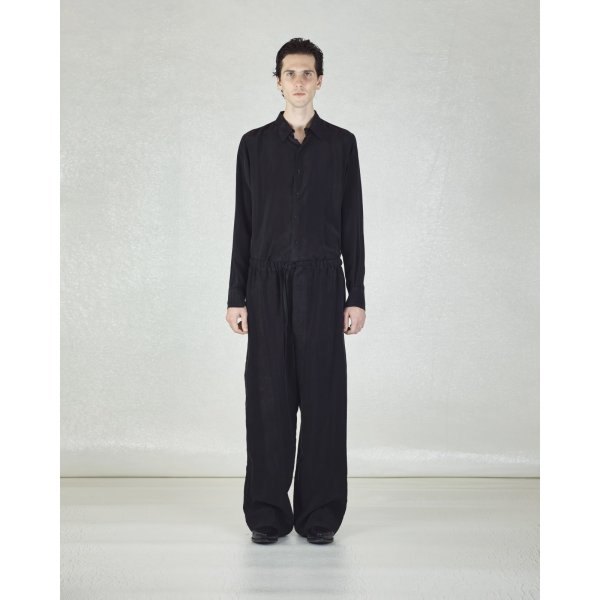 画像4: 【GABRIELA COLL GARMENTS(ガブリエラコールガーメンツ)】DOUBLE CUPRO POCKET SHIRT/ BLACK