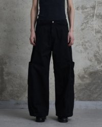 【Omar Afridi(オマールアフリディ)】PANELLED BONTAN TROUSERS/ BLACK