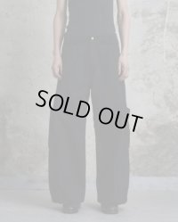 【Omar Afridi(オマールアフリディ)】PANELLED BONTAN TROUSERS/ BLACK