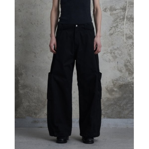 画像1: 【Omar Afridi(オマールアフリディ)】PANELLED BONTAN TROUSERS/ BLACK