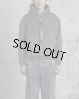 【Omar Afridi(オマールアフリディ)】SHABBY FULL ZIP HOODIE/ SHABBY GREY