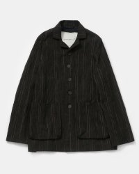 【toogood(トゥーグッド)】THE PHOTOGRAPHER JACKET/ CRUNPLED STRIPE/ WALNUT