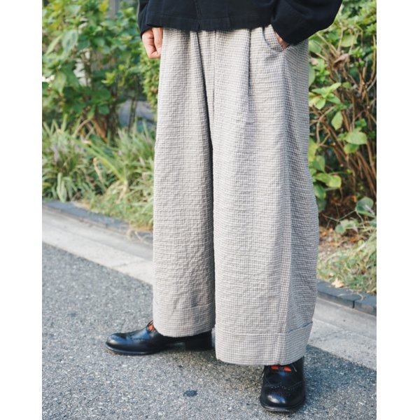 画像4: 【toogood（トゥーグッド）】THE BAKER TROUSER/SOFT MINI GINGHAM/ RAW STONE