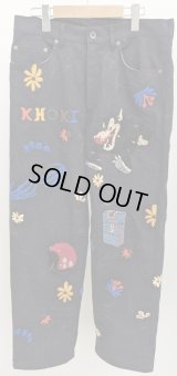 【KHOKI(コッキ】Hand embroidery pants/ Navy