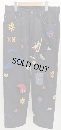 【KHOKI(コッキ】Hand embroidery pants/ Navy